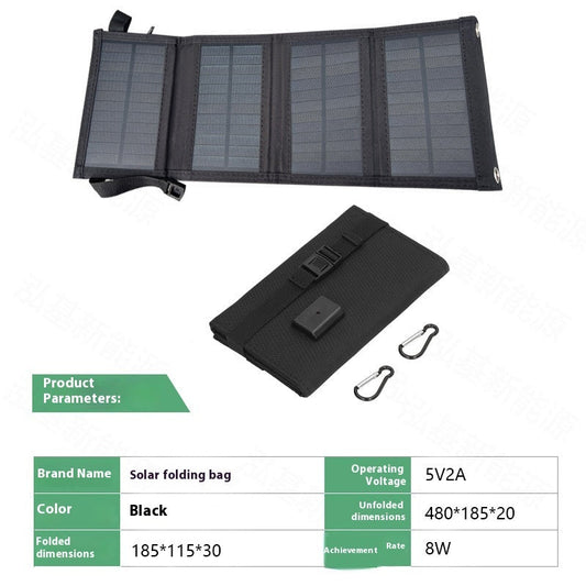 HKM-246483 8W Solar Energy Portable Folding Bag for Mobile and Small Appliance Charging