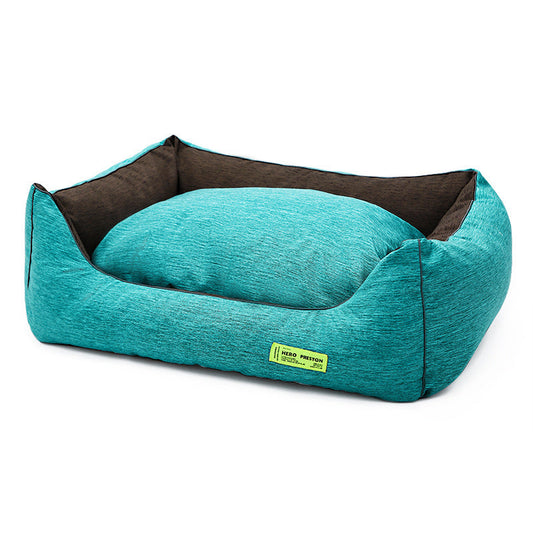 HKM-249875 Double Color Waterproof Oxford Pet Nest - Soft Cloth Design in Green and Coffee, Available in S & M Sizes