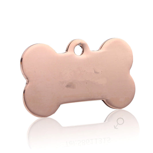 HKM-257683 Custom Engraved Stainless Steel Pet ID Tags for Dogs and Cats - Tailored Collar Accessories