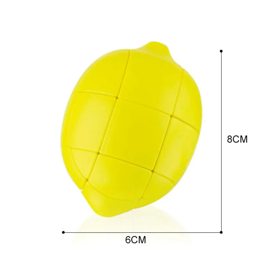 HKM-264979 3x3 Lemon Magic Cube - Educational Anti-Stress Simulation Toy for Kids and Adults