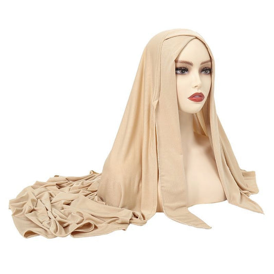 HKM-265811 Solid Color Cotton Cross Stretch Scarf for Women - Available in Multiple Colors