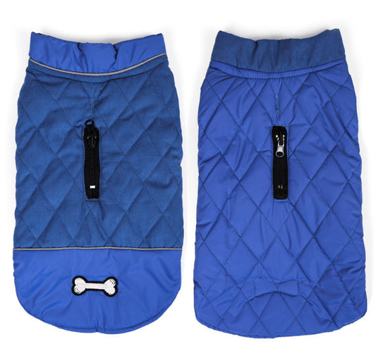 HKM-266259 Dog Double-Sided Waterproof Jacket - Adjustable Neck and Chest Fit, Perfect for All Breeds