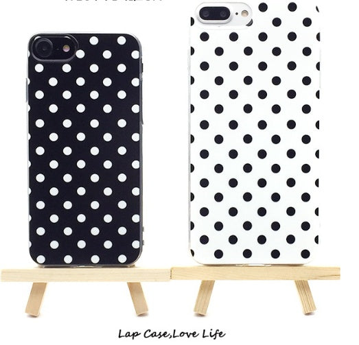 HKM-270099 Polka Dot TPU Protective Phone Case for iPhone Models - Multiple Color Options Available