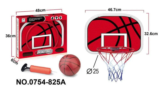 HKM-277395 Mini Foldable Adjustable Basketball Hoop with Wall-Mounted Backboard for Kids