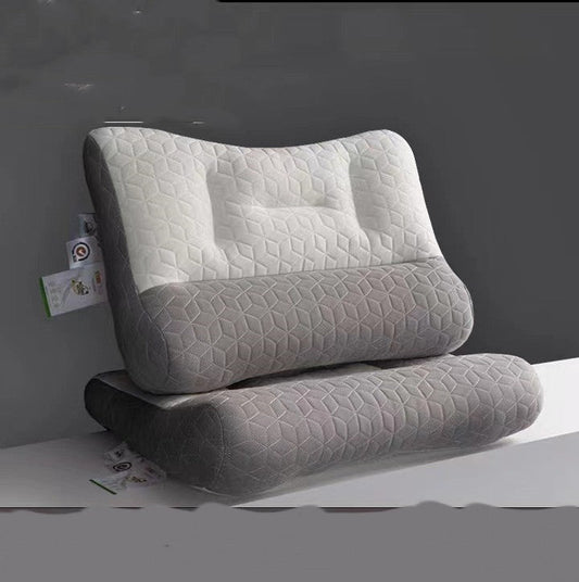 HKM-283475 Latex Cervical Support Traction Pillow for Improved Sleep - 95% Cotton Filling, Available in Multiple Sizes