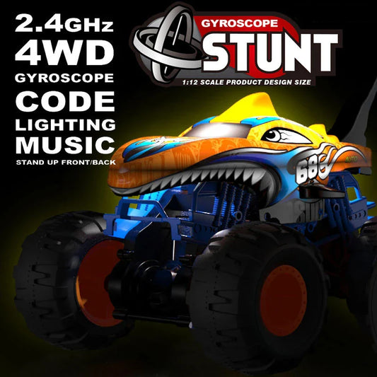 HKM-285075 2.4GHz Gyro Rotation Remote Control Stunt Car - RC Off-road Spinning Toy for Ages 5 and Up
