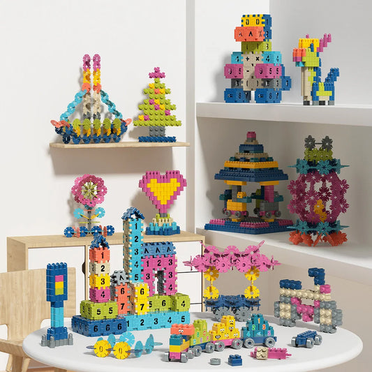 HKM-296851 Kids Variable Building Block Set - Educational Plastic Assembly Toy for Creative Play