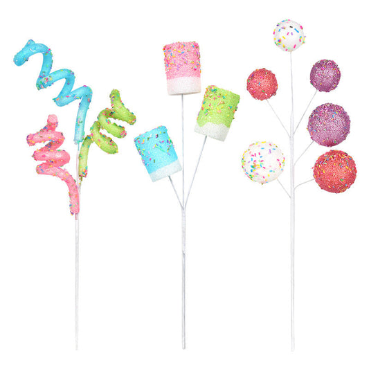 HKM-296979 Macaron Color Christmas Twig Decorations - Chinese Style Wrought Iron and Foam Arrangement