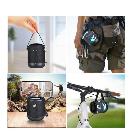 HKM-297875 Portable Waterproof Mini Bluetooth Subwoofer with TF Card Support and Hands-Free Function