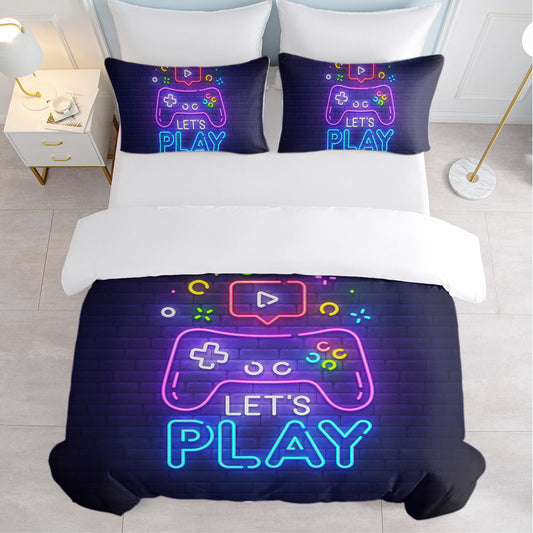 HKM-299475 Gaming Duvet Cover Set with Pillow Shams - Multiple Sizes Available