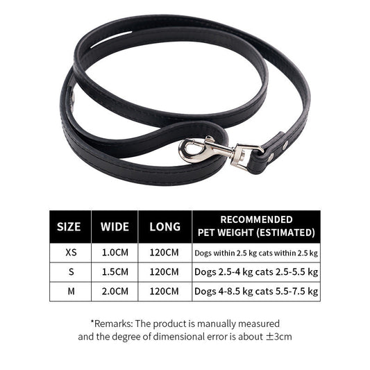 HKM-300179 Durable PU Leather Pet Leash for Dogs and Cats - Multiple Colors Available