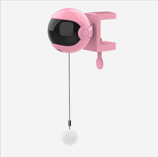 HKM-303379 Swing Up And Down Rabbit Fur Ball Teaser, Automatically Change Direction To Tease Cat