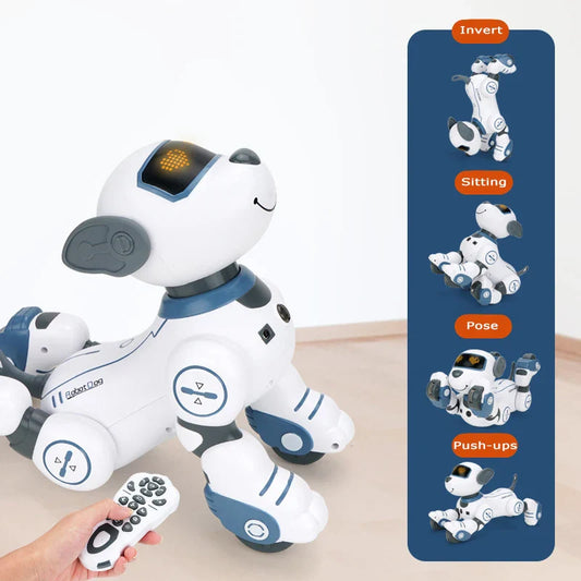 HKM-306643 Infrared Remote Control Robot Dog with Walking, Dancing, and Sound Features for Kids
