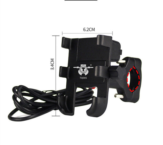 HKM-308435 Aluminum Alloy Smartphone Holder for Bicycles and Motorcycles – Shockproof, Waterproof, and Adjustable for Navigation