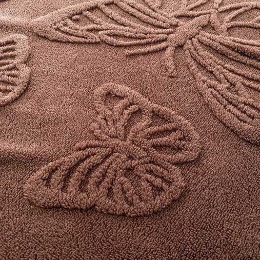HKM-309523 Butterfly Print Solid Color Milk Fiber Blanket - Multiple Sizes Available