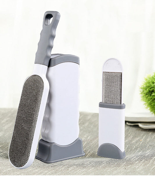 HKM-310611 Dual-Sided Household Pet Hair Removal Brush with Polyester Silk Bristles