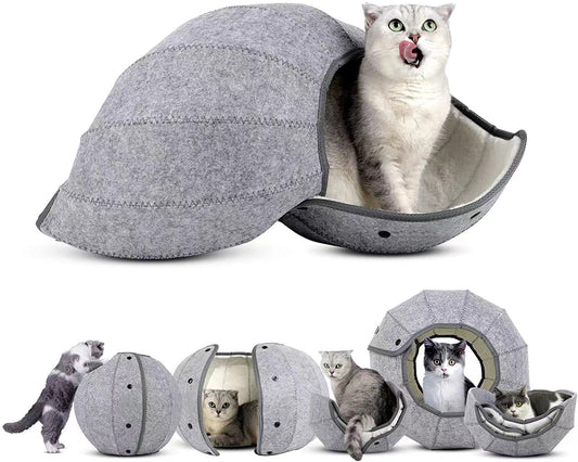 HKM-314771 Foldable Breathable Pet Bed for Dogs and Cats - Soft Felt Cloth Nest in Multiple Colors