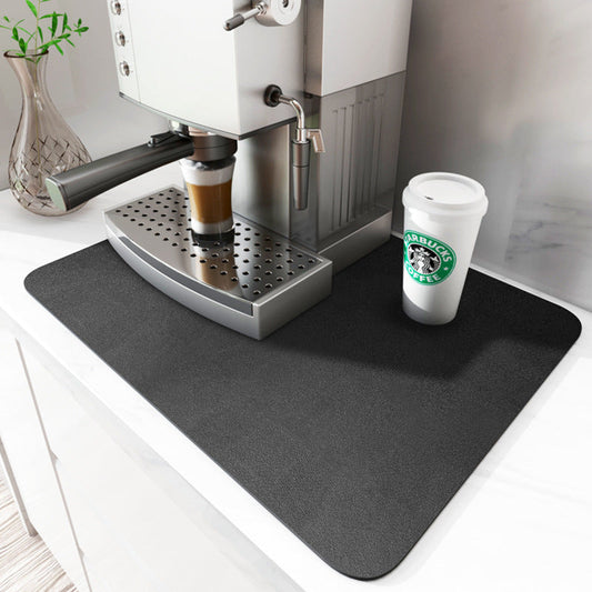 HKM-316179 Absorbent Square Drying Mat for Bar Counter and Kitchen Basin - Non-slip Water Draining Pad