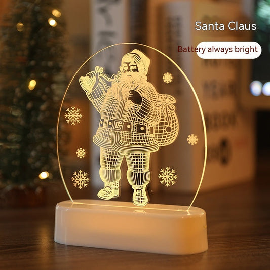 HKM-316883 Warm White Christmas Night Light Decoration - USB/Battery Powered LED Ambiance Light - 16.2cm x 13cm