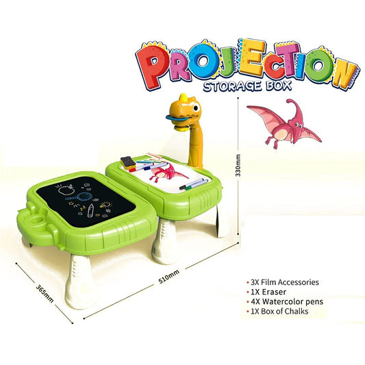 HKM-318227 Educational Drawing and Writing Board Set with Projector for Kids Ages 5-7