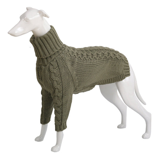 HKM-321299 High Neck Solid Color Acrylic Dog Sweater - Various Sizes & Colors