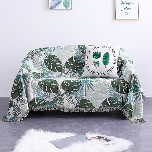 HKM-323411 Scandinavian Style Double-Sided Sofa Cover in Cotton and Polyester Blend