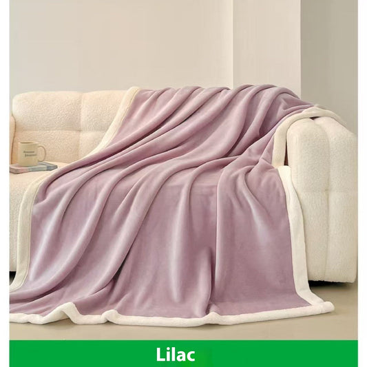 HKM-328467 Solid Color Flannel Blanket - Soft, Lightweight, Ideal for Dorms and Home Use, Available in Multiple Sizes