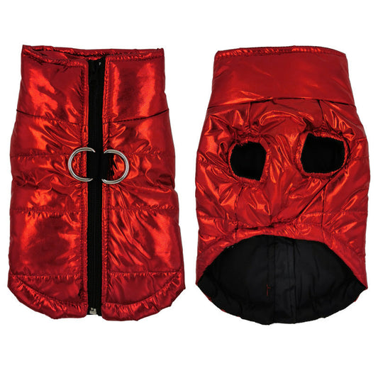 HKM-330579 Glossy Dog Vest in Bright Colors - Cotton Fabric Jacket for Pets