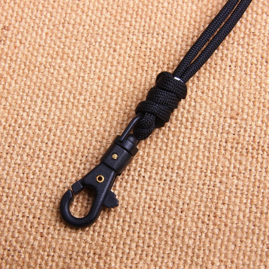 HKM-330771 Hand-Woven Lanyard with Keychain and Flashlight Rope - Parachute Cord Neck Strap, 48CM, Multiple Colors Available