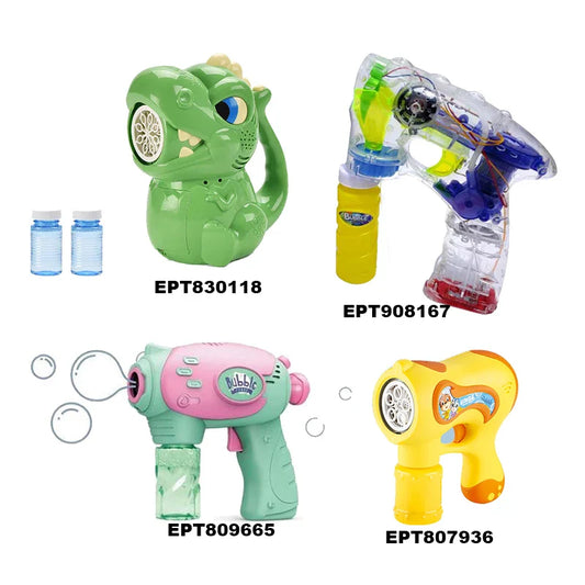 HKM-332883 Kids Bubble Gun with LED Lights - Fun Toy for Ages 2 to 4
