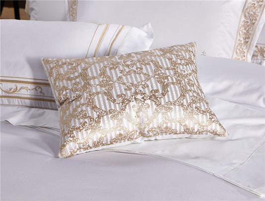 HKM-334547 Elegant Four-Piece European Style Bedding Set with Satin Finish