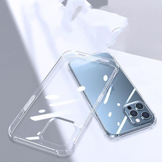 HKM-335635 Transparent Soft TPU Phone Case for iPhone Models - Anti-fall Protective Cover