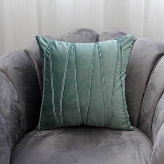 HKM-341971 Modern Plush Solid Color Cushion Cover for Sofa, Office, and Bed - 45x45cm