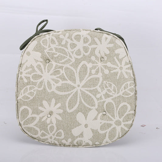 HKM-347795 Elegant Modern Horseshoe Cushion with Plant Floral Design - 43x41CM