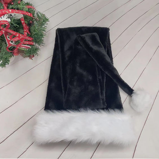 HKM-351635 Extra Long Plush Christmas Hat - Festive Holiday Decoration, 1.5m, Multiple Colors Available