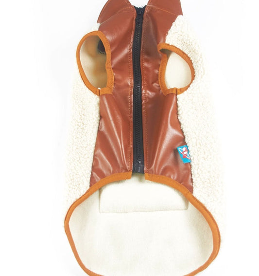 HKM-351827 Warm Lambswool Pet Jacket for Dogs and Cats – Casual Style for Autumn and Winter