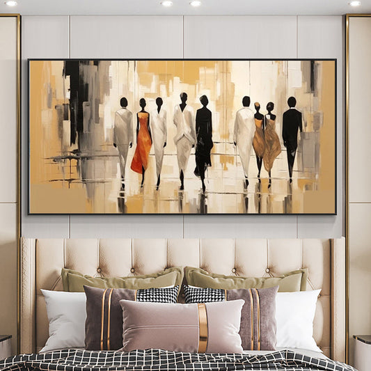 HKM-352275 Abstract Modern Landscape Oil Painting on Canvas for Living Room Decor - Unique Hand-Painted Artwork