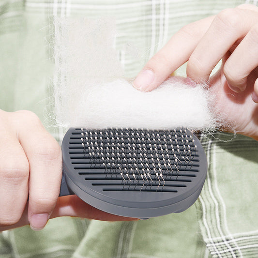 HKM-359187 Pet Hair Removal Brush for Dogs and Cats with Ergonomic Handle and Fine Needle Design