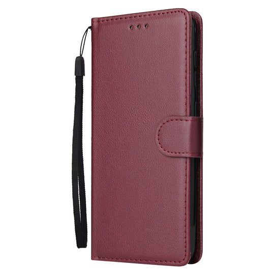 HKM-361491 Ultra-Thin Flip Phone Holster with Card Photo Frame in Solid Color - Simple Design