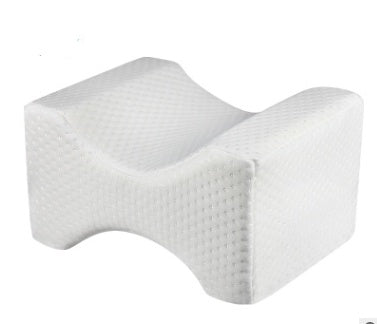 HKM-368851 Memory Foam Knee Pillow for Leg Support and Pressure Relief, Removable Velvet Cover, Ergonomic Design