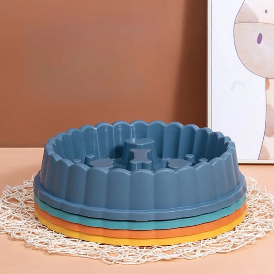HKM-370963 Anti-Choking Slow Feeder Bowl for Dogs and Cats - 27x5.5cm, PP Material