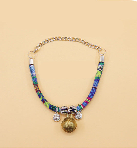 HKM-372307 Camphor Wood Insect Repellent Pet Bell Necklace Dog External Insect Repellent Collar