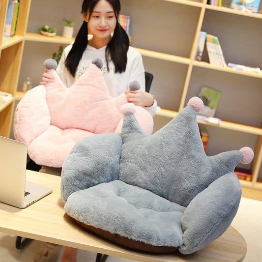 HKM-375187 Nordic Plush Computer Chair Crown Cushion with PP Cotton Filling - 55x40x40cm
