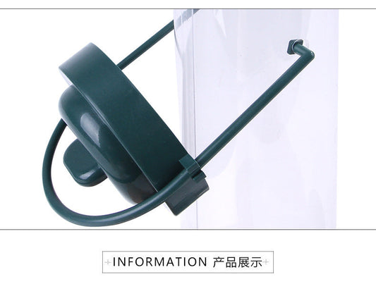 HKM-379603 Hanging Plastic Bird Feeder for Outdoor Gardens - 7.6x23.5 cm Food Dispenser