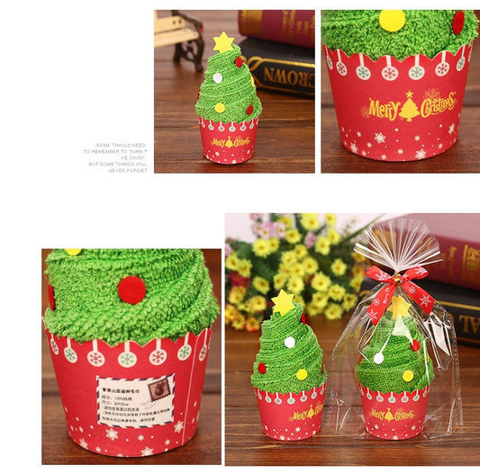 HKM-383571 Cotton Christmas Face Towel Gift Box