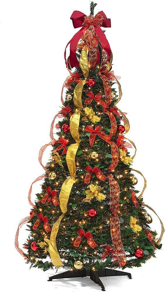 HKM-384403 Colorful Foldable Spiral Christmas Tree 180cm PVC Holiday Decor