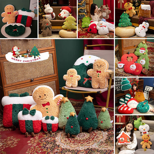 HKM-385875 Plush Christmas Tree Decorative Pillow Doll - Multiple Designs and Sizes
