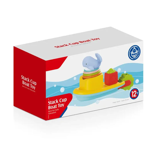 HKM-386067 Colorful Educational Stacking Cups and Floating Water Animals Toy for Bath Time Fun