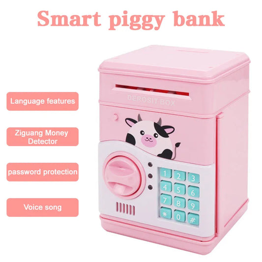 HKM-387667 Coded Lock Electronic Money Box with Light and Music for Kids