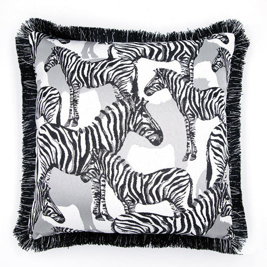 HKM-388371 French Style Geometric and Floral Pillow Cover for Living Room Sofa